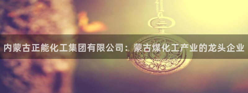 球盟会能退钱吗现在：内蒙古正能化工集团有限公司：蒙古煤化工产