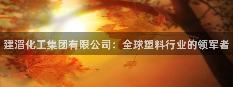 球盟会APP下载：建滔化工集团有限公司：全球塑料行业的领军者