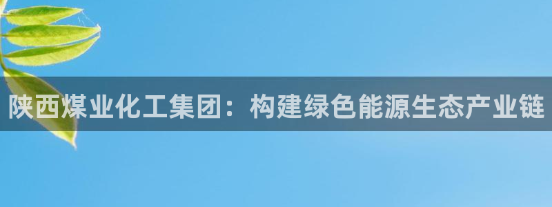 球盟会黑款吗知乎：陕西煤业化工集团：构建绿色能源生态产业链